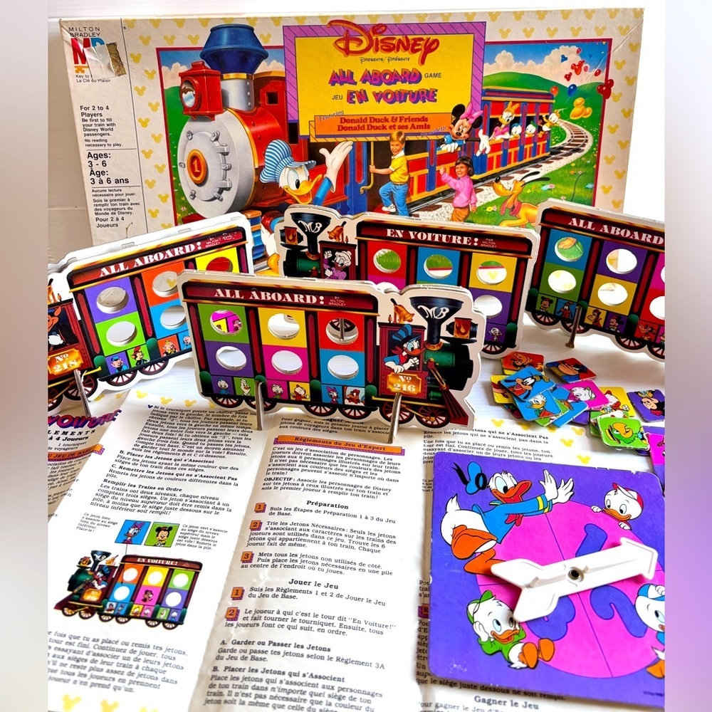 Vintage Disney All Aboard 1980s Family Set
